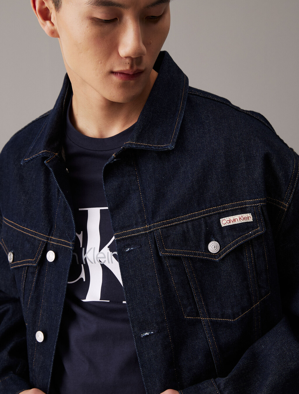 Relaxed Denim Jacket, Denim Dark, hi-res