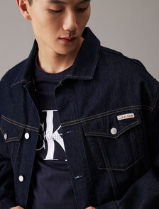 Relaxed Denim Jacket, Denim Dark, hi-res