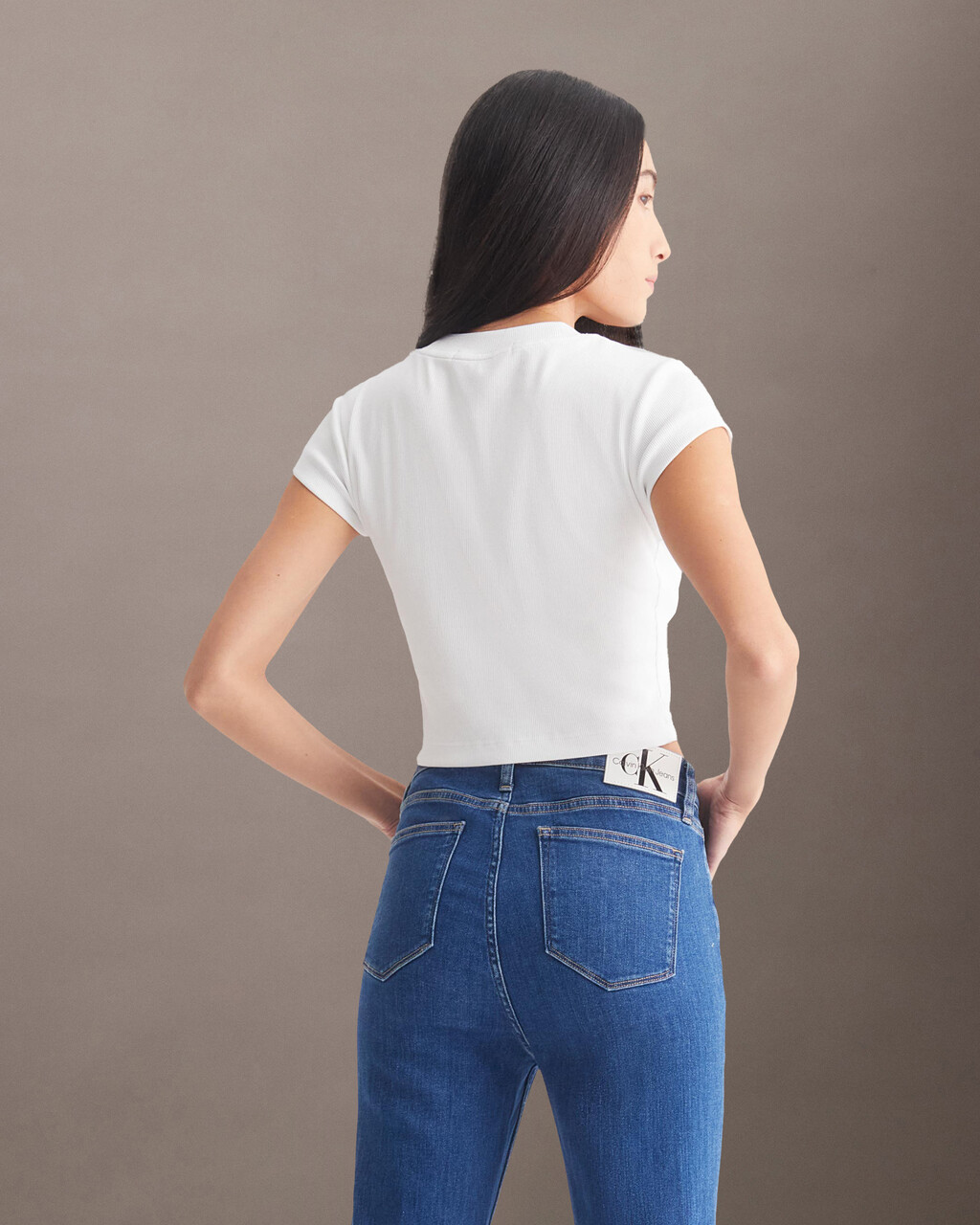 MONOGRAM 貼身 T 裇, Bright White, hi-res