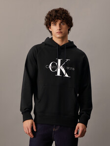 Monogram 寬鬆連帽衫, Ck Black, hi-res