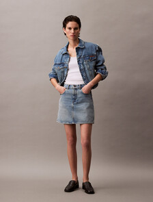 Denim Mini Skirt, CK NO02, hi-res