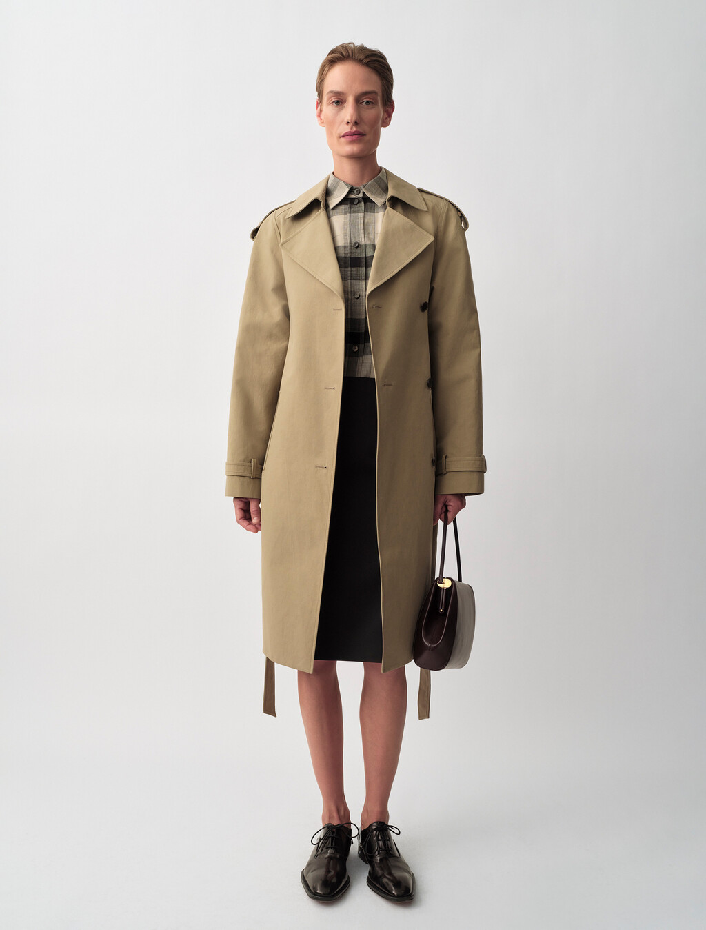 Luna鉛筆半身裙, Black, hi-res