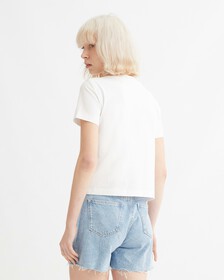 WINTER WHITES 圖案標誌 T 裇, Bright White, hi-res