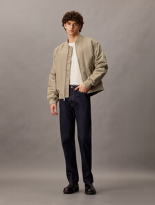 Padded Nylon Bomber Jacket, Brindle, hi-res