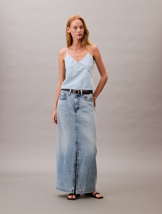 Denim Maxi Skirt