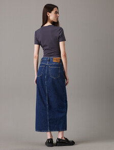 牛仔長裙裝, Denim Dark, hi-res