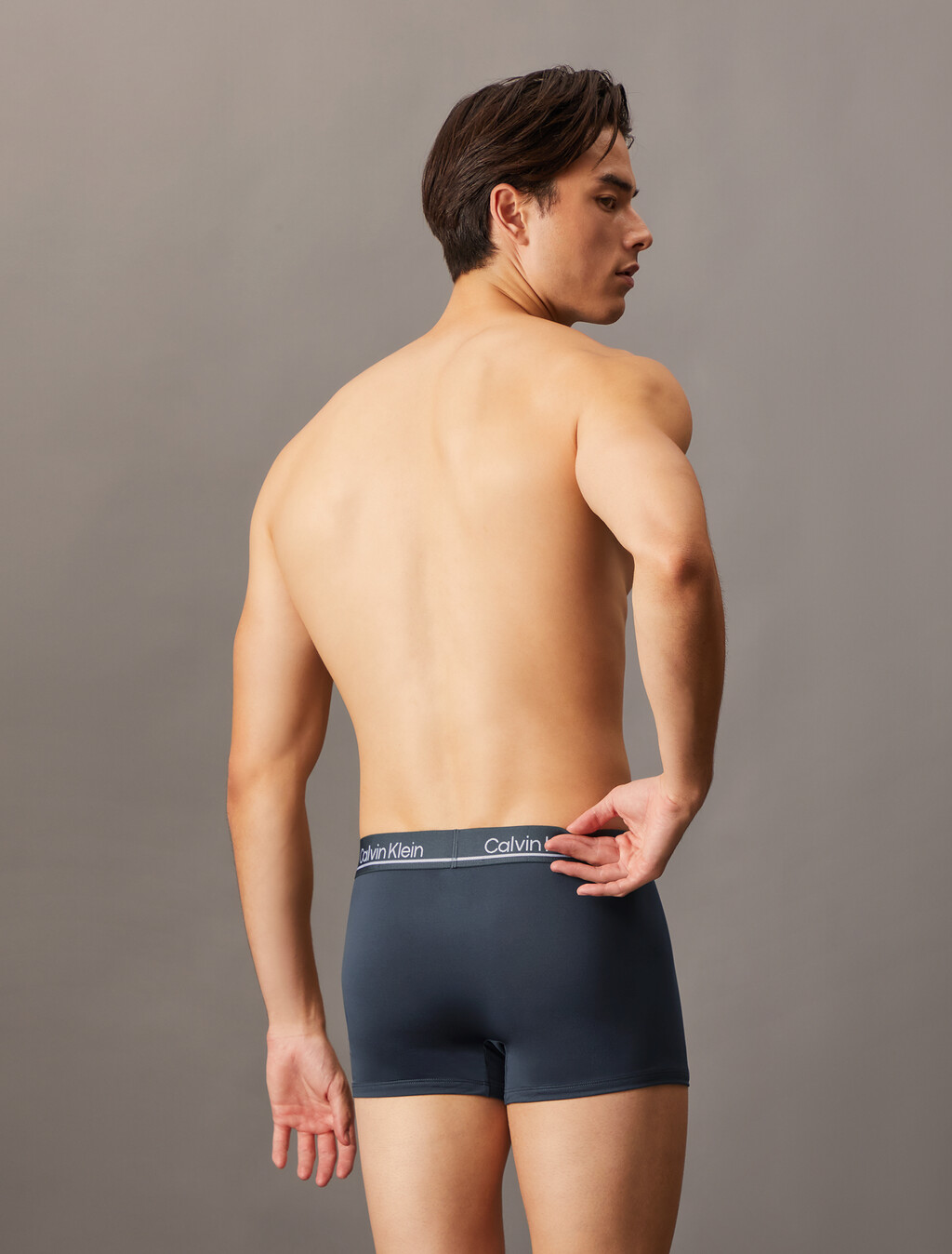 3 件套組 CK Micro Plus 低腰平口內褲, BLACK/ TURBULENCE/ GREY HEATHER, hi-res