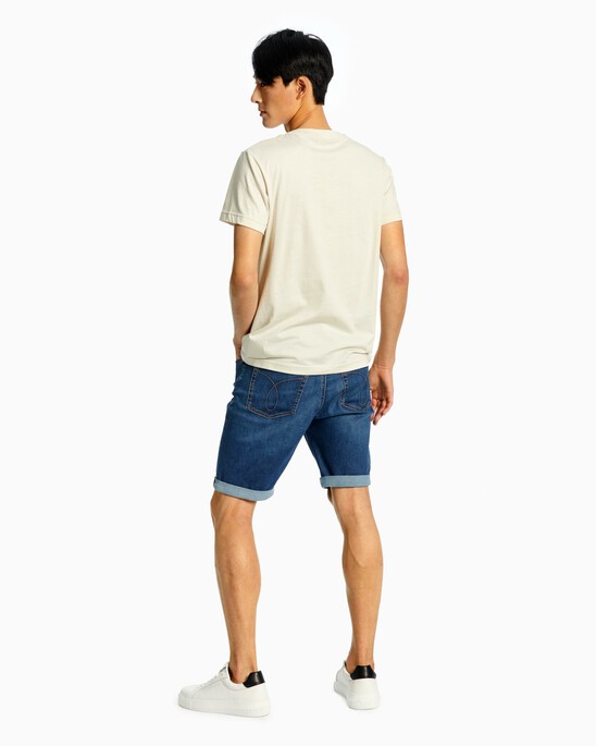 CALVIN EMBROIDERED LOGO TEE