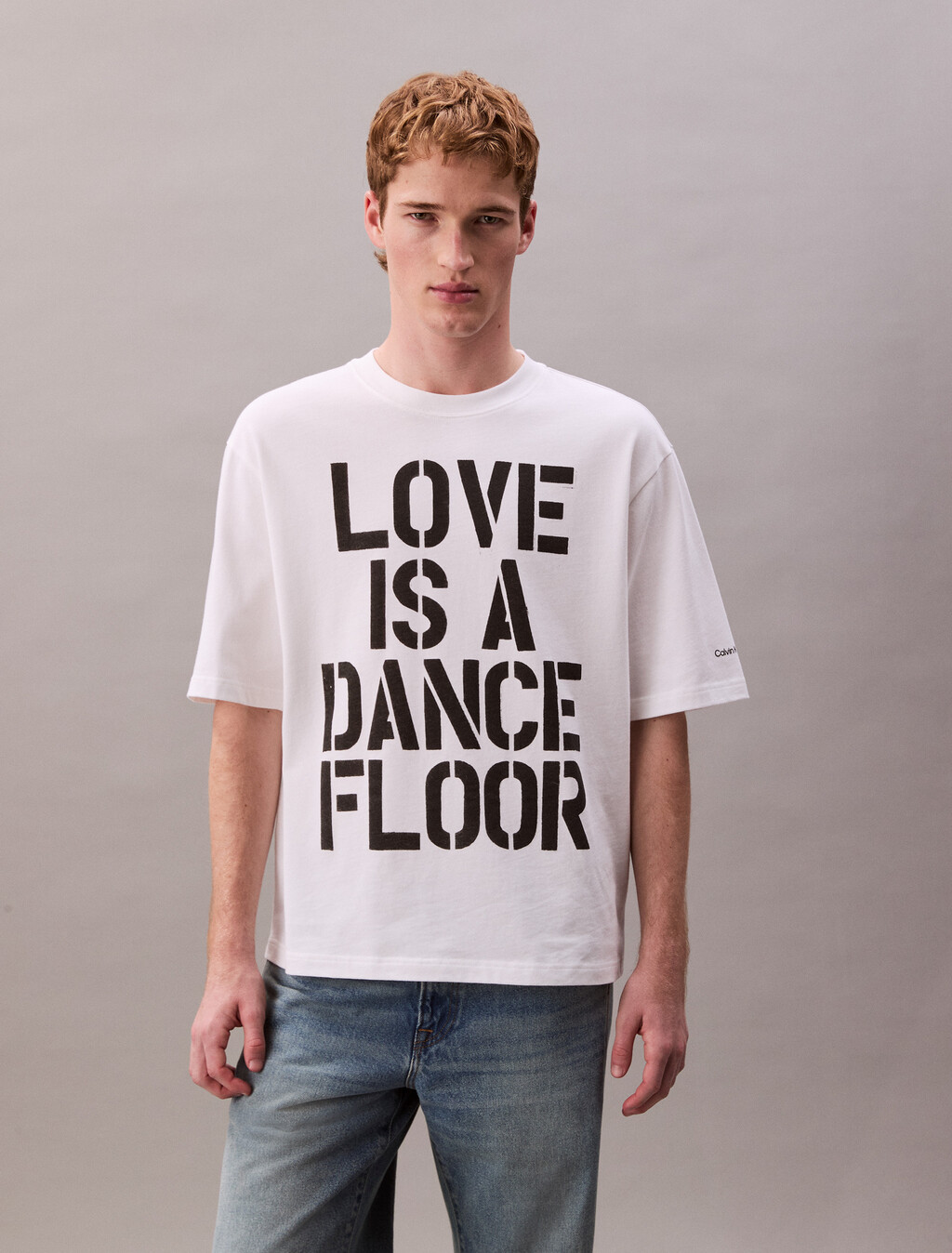 Pride Love Is A Dance Floor Graphic Relaxed T-Shirt, Bright White, hi-res