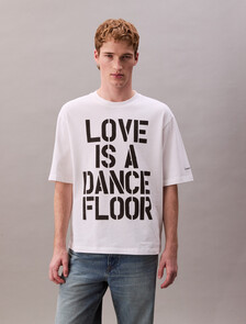 Pride Love Is A Dance Floor Graphic Relaxed T-Shirt, Bright White, hi-res