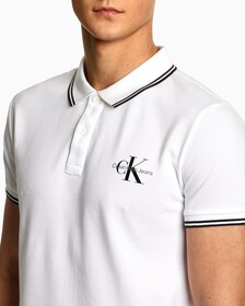 CORE TIPPED SLIM POLO, Bright White, hi-res