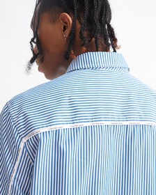 LOGO PIPING RELAXED SHIRT, Tarps Blue, hi-res