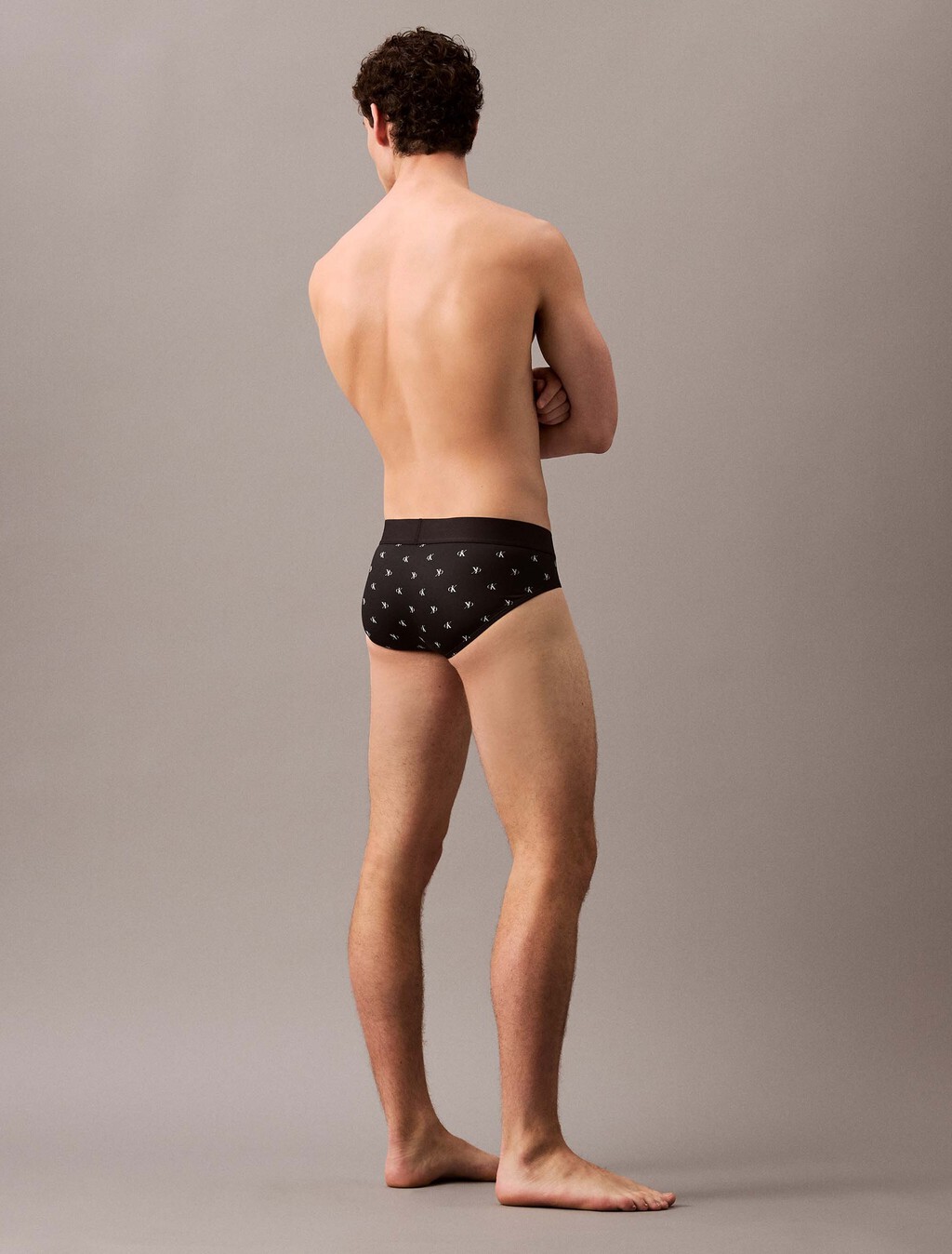 CK Established Hip Brief, DIAMOND LOGO_BLACK, hi-res