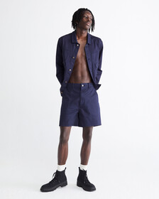 STANDARDS OVERDYED 高腰闊腿短褲, NAVY BLAZER-410, hi-res