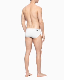 CK ONE COTTON ALL-OVER PRINT HIP BRIEFS, White, hi-res