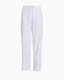 Soft Touch Wide Leg Cargo Pants, Bright White, hi-res