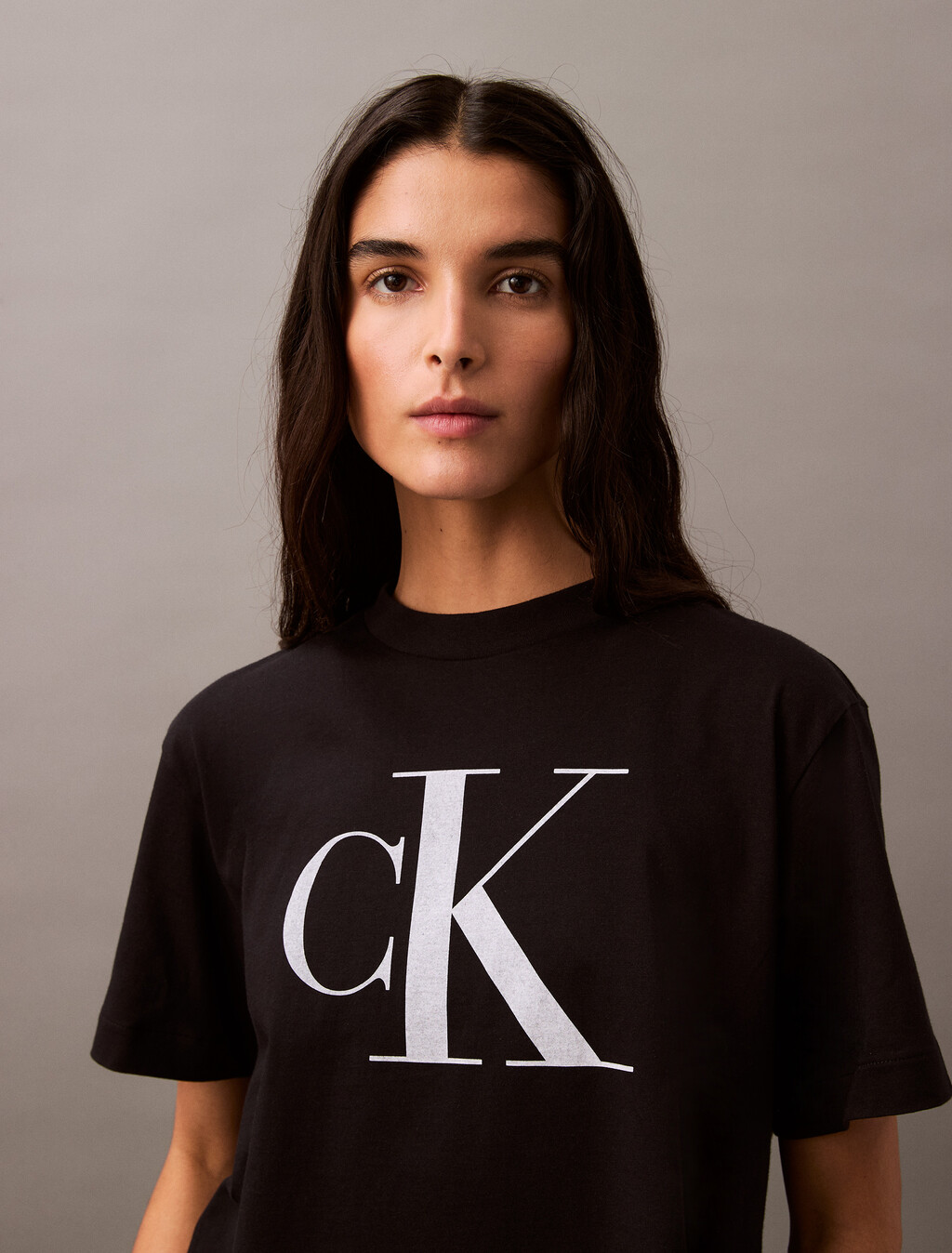 CK 標誌方正版型 T 恤, Black Beauty, hi-res