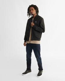 SUSTAINABLE LYOCELL MODERN TAPER JEANS, Blue Black, hi-res
