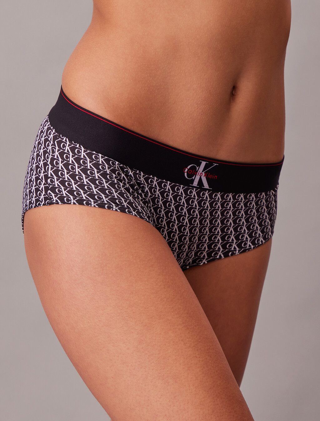 CK Graphic Hipster Panty, MINI STEPPING LOGO BLACK, hi-res