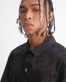 PREMIUM MONOGRAM 寬鬆裇衫, CK BLACK, hi-res
