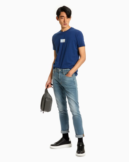 TWO TONE MONOGRAM BOX TEE