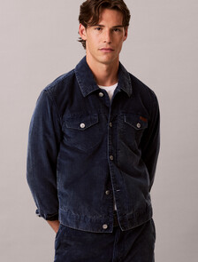 Washed Corduroy Trucker Jacket, Pageant Blue, hi-res