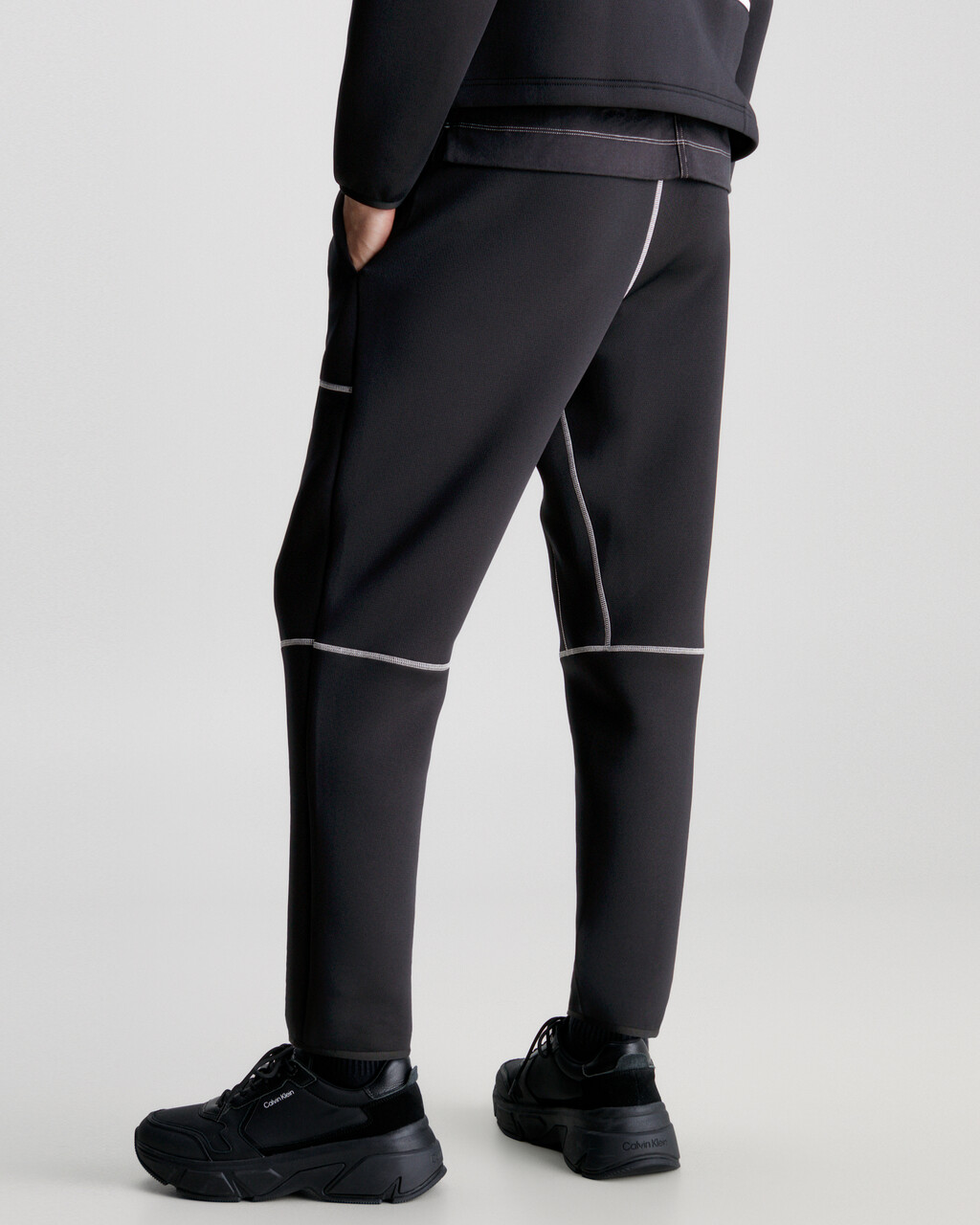 Topstitch Joggers, BLACK BEAUTY, hi-res