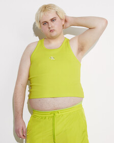 Pride Capsule Rib Knit Tank Top, Lemon Lime, hi-res