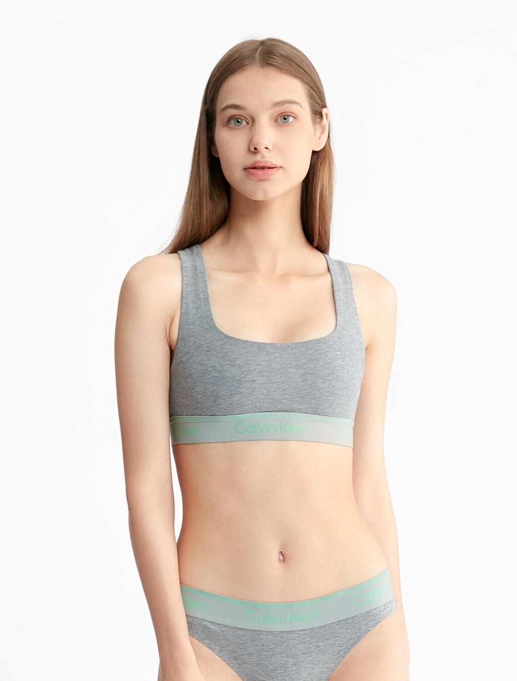 ATHLETIC 棉質薄墊無鋼圈胸圍, Medium Grey Heather, hi-res