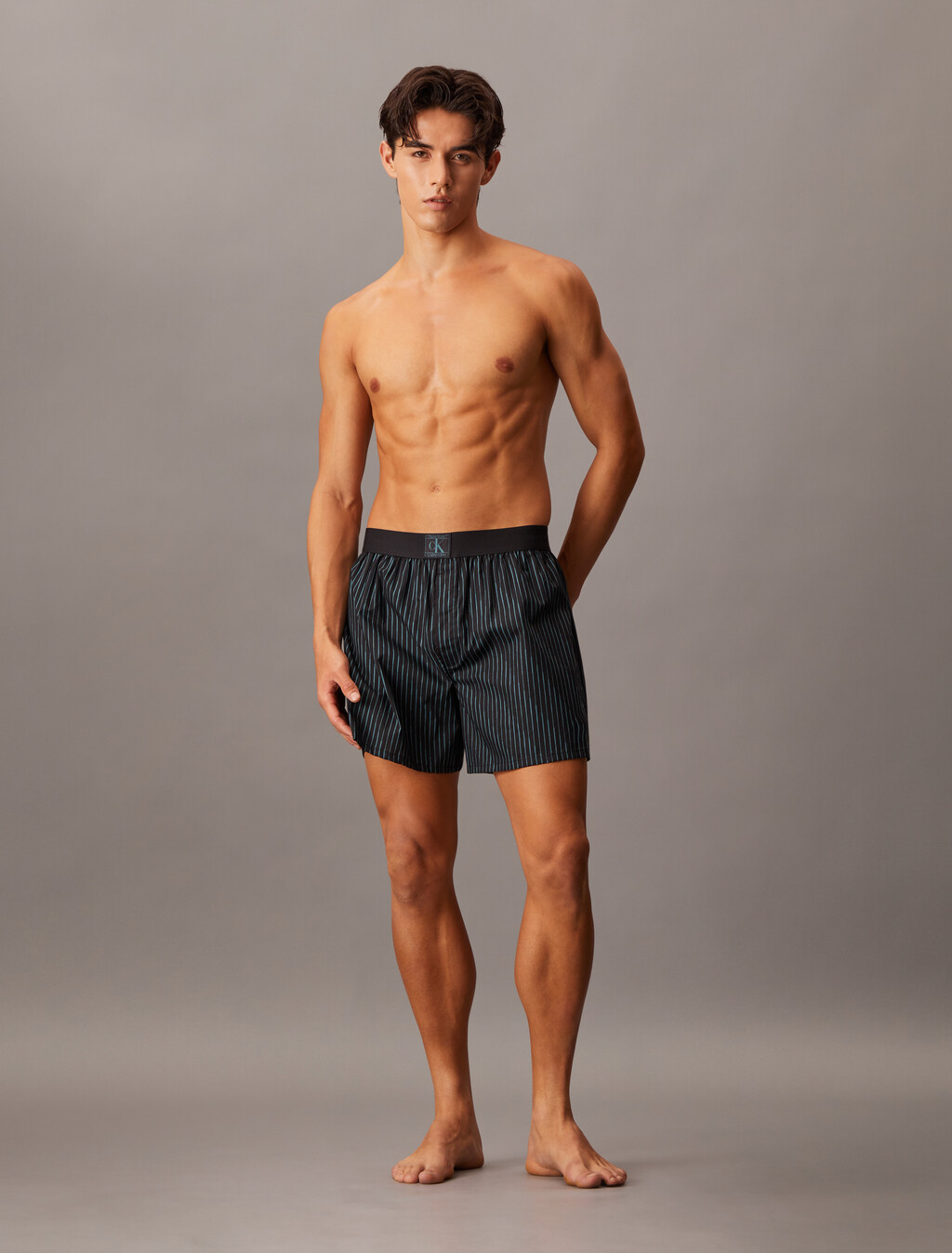 1966 Fashion Lounge Traditional Boxers, CASCADING STRIPE_MEDITERRANEA, hi-res