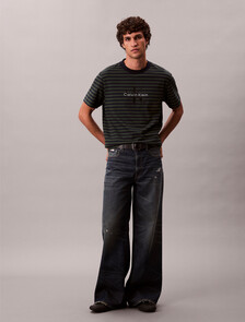 Monogram Logo Stripe Relaxed T-Shirt, Sycamore, hi-res