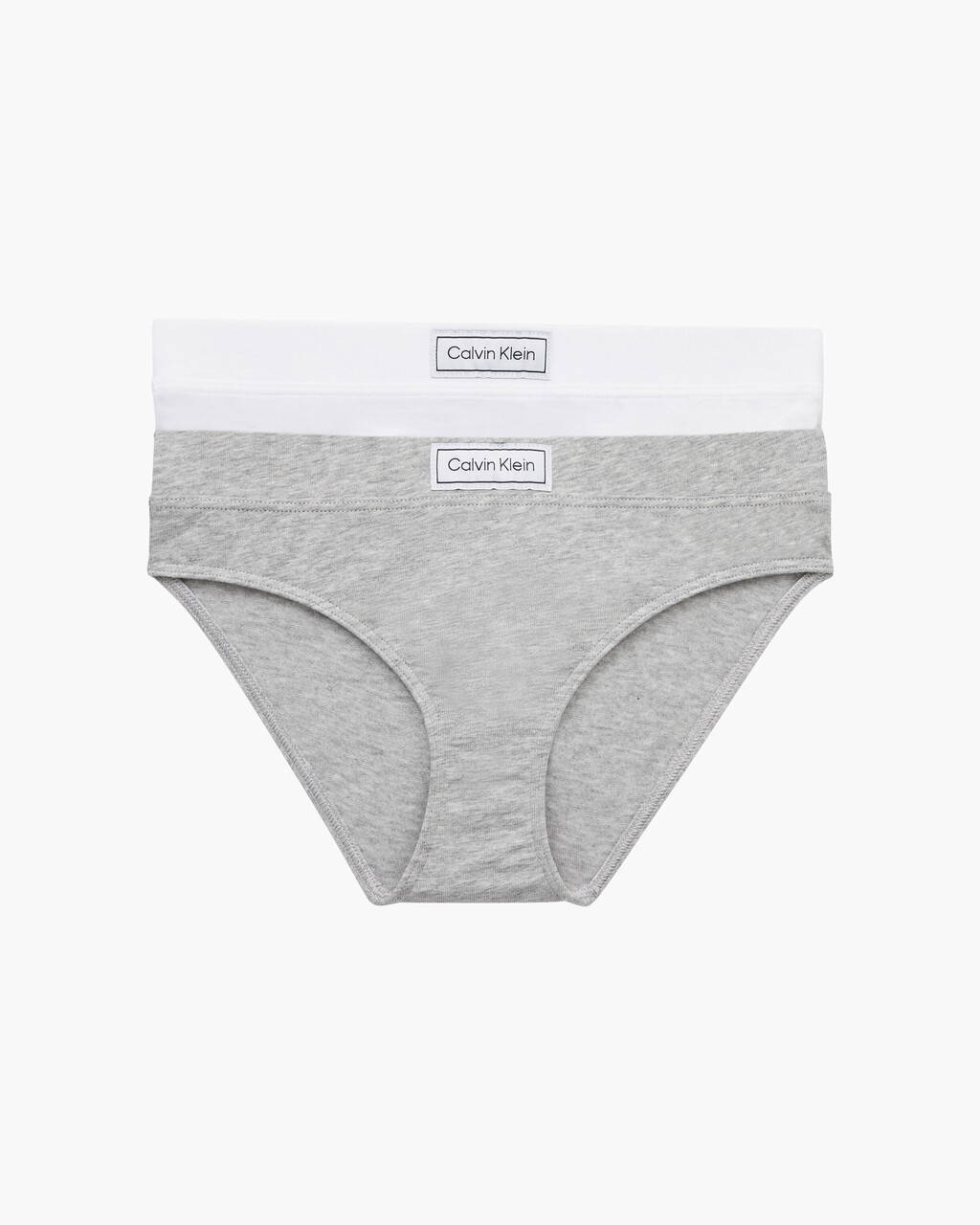 女童 2 件裝 MODERN COTTON 比堅尼內褲, Pvhwhite/Greyheather, hi-res