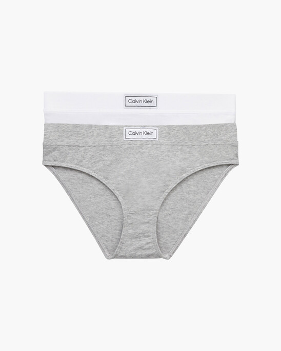 Calvin Klein CK One Cotton brief 2 pack in pink and caution logo print