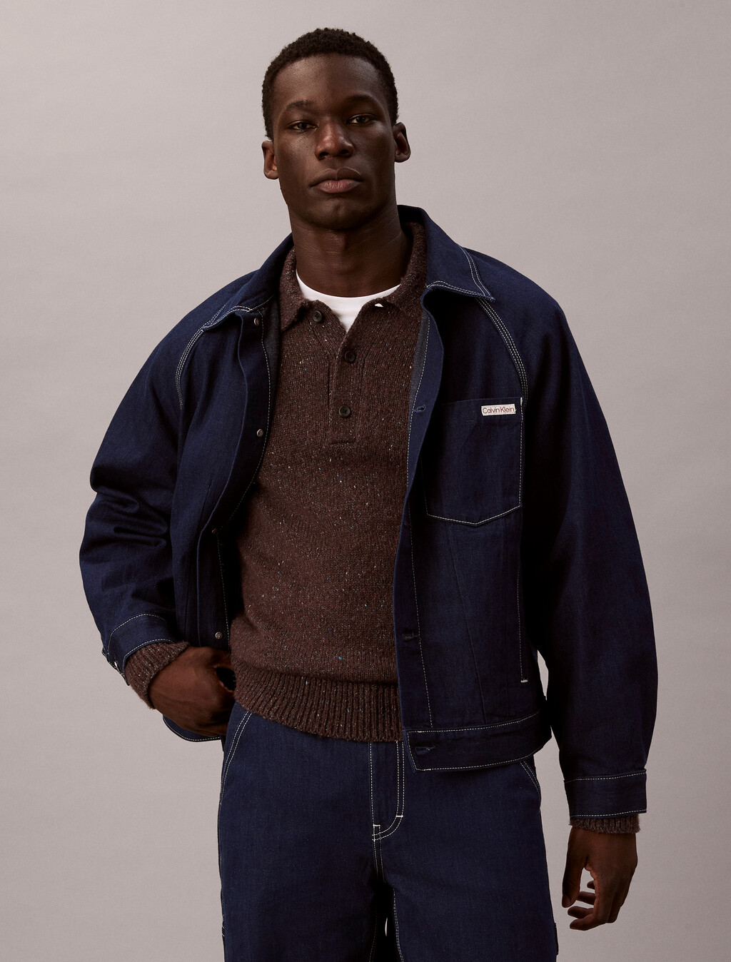 Denim Darted Workwear Jacket, SHURIKEN RINSE, hi-res