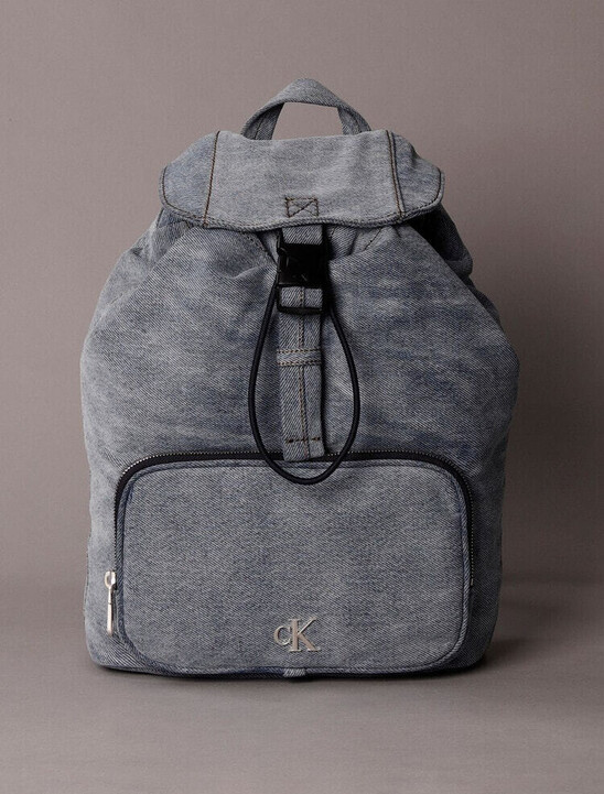 Denim Luna Mini Flap Backpack