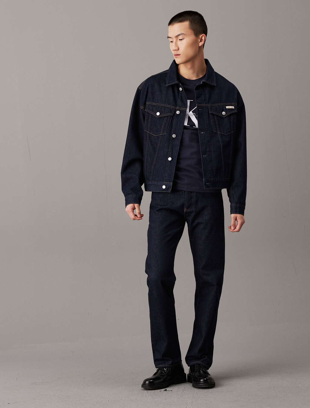 Relaxed Denim Jacket, Denim Dark, hi-res