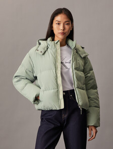 Classic Puffer Jacket, Green Milieu, hi-res