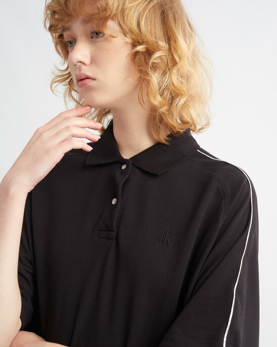 LOGO PIPE POLO DRESS
