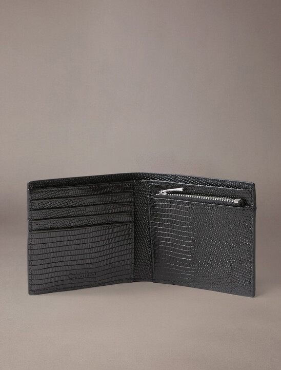Lizard Embossed Billfold Coin Wallet
