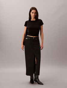 Denim Maxi Skirt, CK CLASSIC BLACK, hi-res