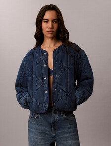 Quilted Denim Liner Jacket, CK QUILTED INDIGO, hi-res