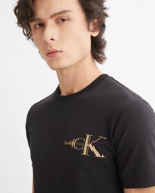 PIMA COTTON STRETCH LOGO TEE, Ck Black, hi-res