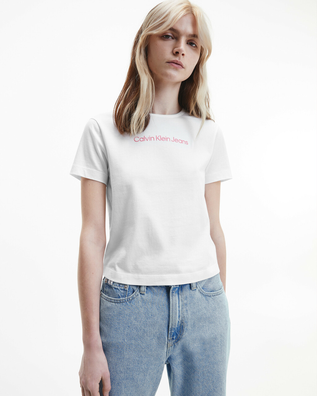 SHRUNKEN INSTITUTIONAL BABY TEE, Bright White, hi-res