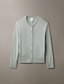 Tech Merino Cardigan, Slate Gray, hi-res