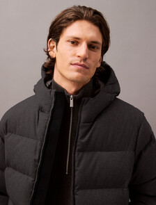 Tech Hooded Puffer Jacket, Black Beauty, hi-res