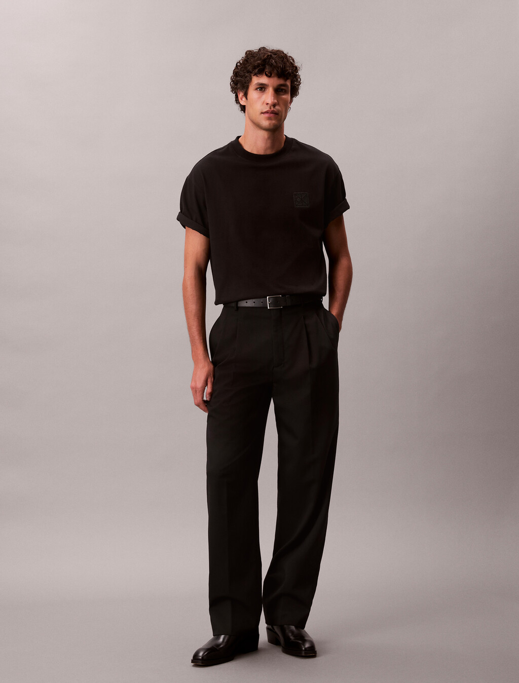CK Emblem Patch Tee, Black, hi-res