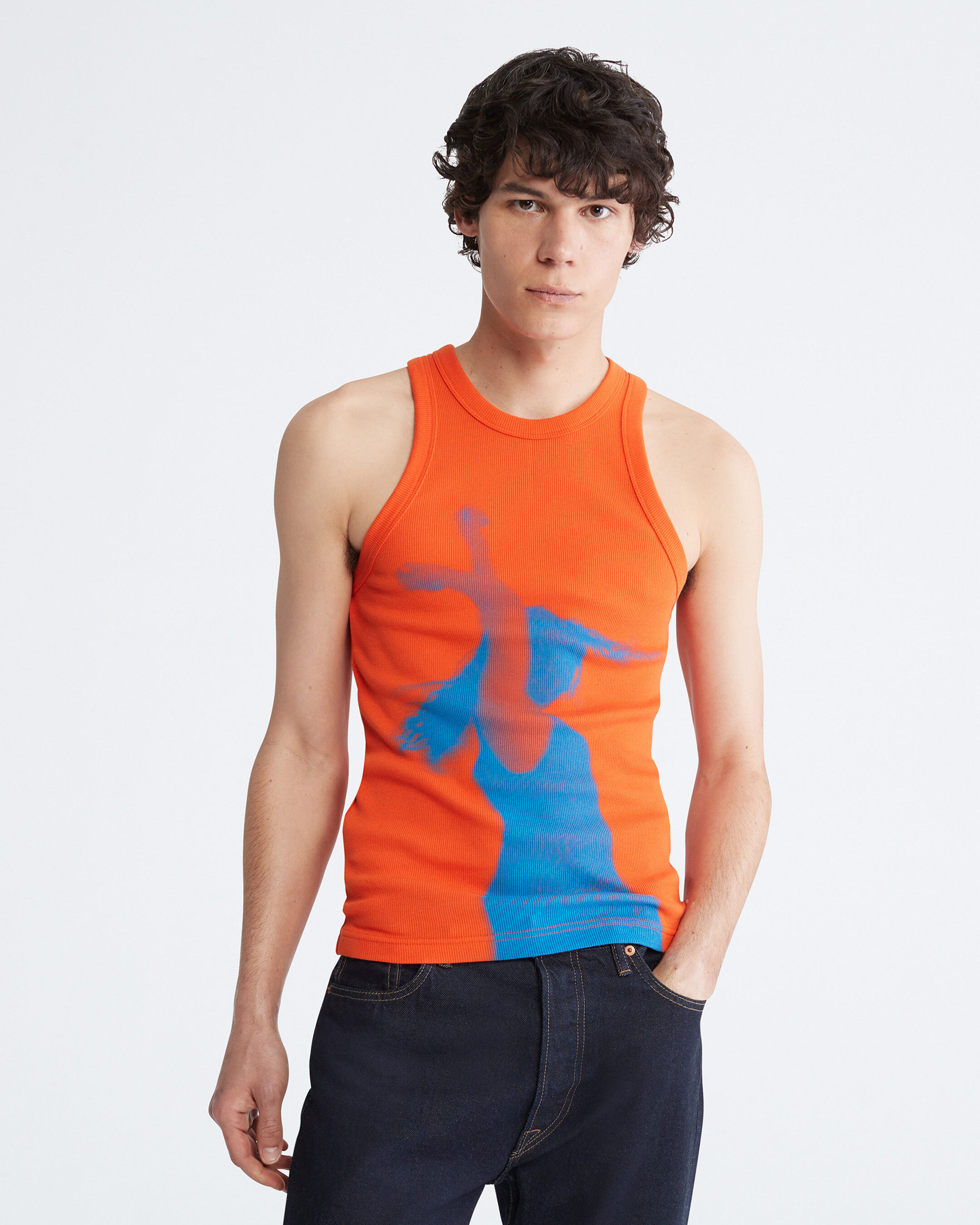 Orange calvin klein top