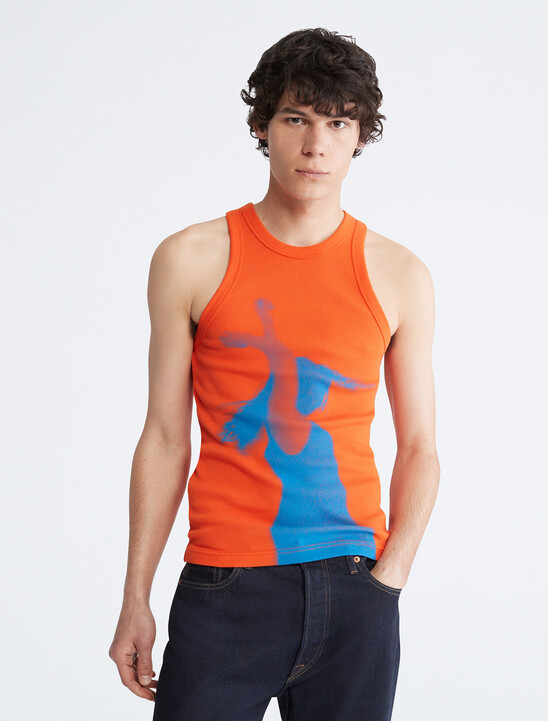 Standards Ribbed Twirl Graphic Tank Top
