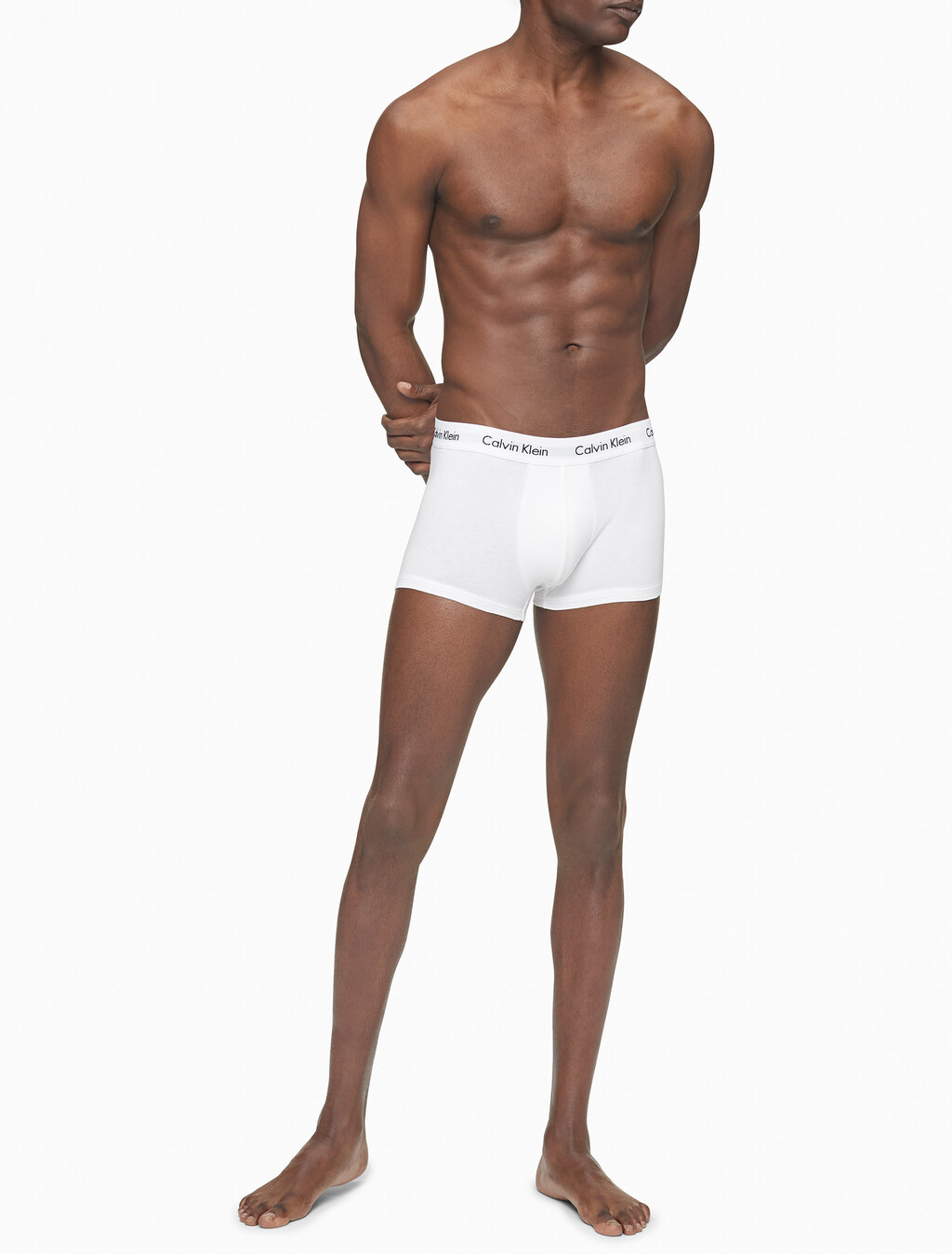 Cotton Stretch 低腰貼身短版四角褲（3 件組）, White, hi-res