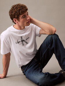 Monogram Logo Graphic Classic Crewneck T-Shirt, Brilliant White, hi-res